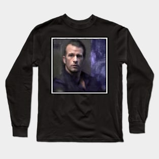 Miller in Blue Portrait Long Sleeve T-Shirt